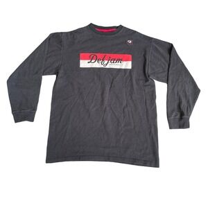 Vintage Def Jam University Long Sleeve T-Shirt Size Large Shirt Records Hip Hop‎
